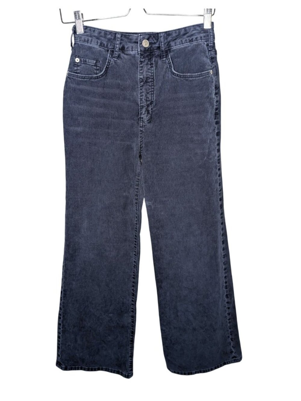 Pilcro and The Letterpress 25 Blue Corduroy High-Rise Wide-Leg Pants